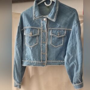 SALT brand Jean jacket With Diamonds Size M.
